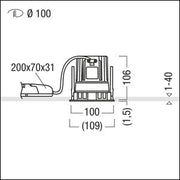 Zumtobel Group - Downlight/Strahler/Flutlicht LED - Downlight PANOS INF #60817513 3000K
