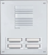 Elcom - Klingeltableau für Türkommunikation AP-Türstation TAP-4/2 RAL9016 4Taster, 2-reih,ws