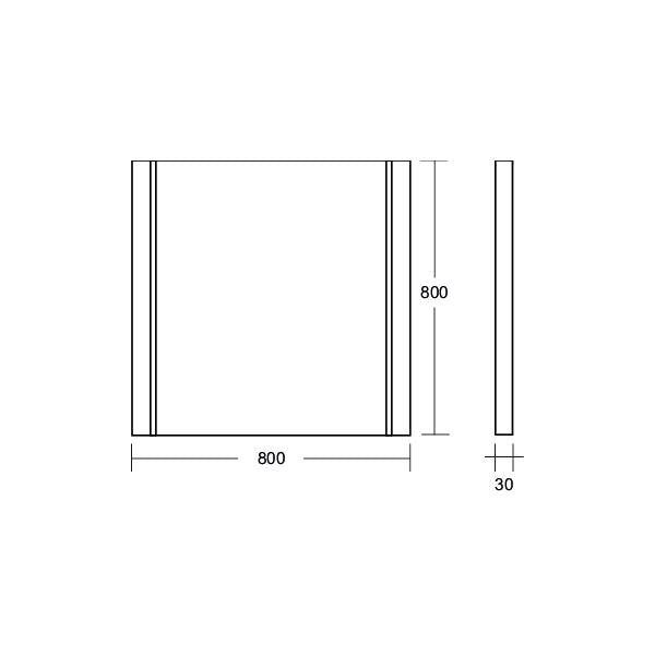 Brumberg Leuchten - Decken-/Wandleuchte LED-Kristallglasspiegel 58302003 3000K