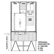 GSAB Elektrotechnik - Zähler-Komplettschrank Zähleranschlusssäule 02.88.1P11HAK2A50 eon Bayern
