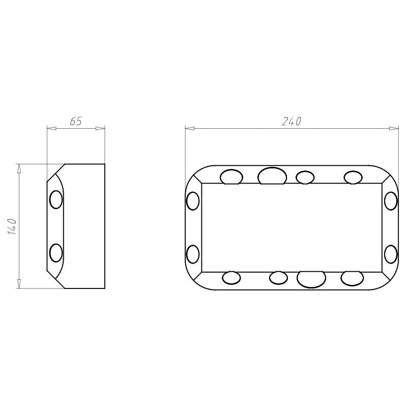 Kaiser - Dose, Gehäuse für Montage in der Wand/Decke HW-Einbaugehäuse 9192-22 240x140x72mm