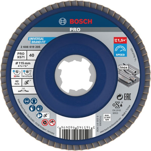 Bosch - Trenn-/Schleifscheibe PRO X571 2608619205 Fächerschleifscheibe