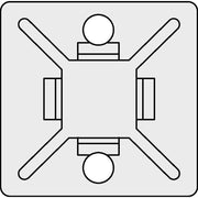 HellermannTyton - Befestigungssockel und -element für Kabelbinder Befestigungssockel MB3-N66-NA-C1 − 100 Stück