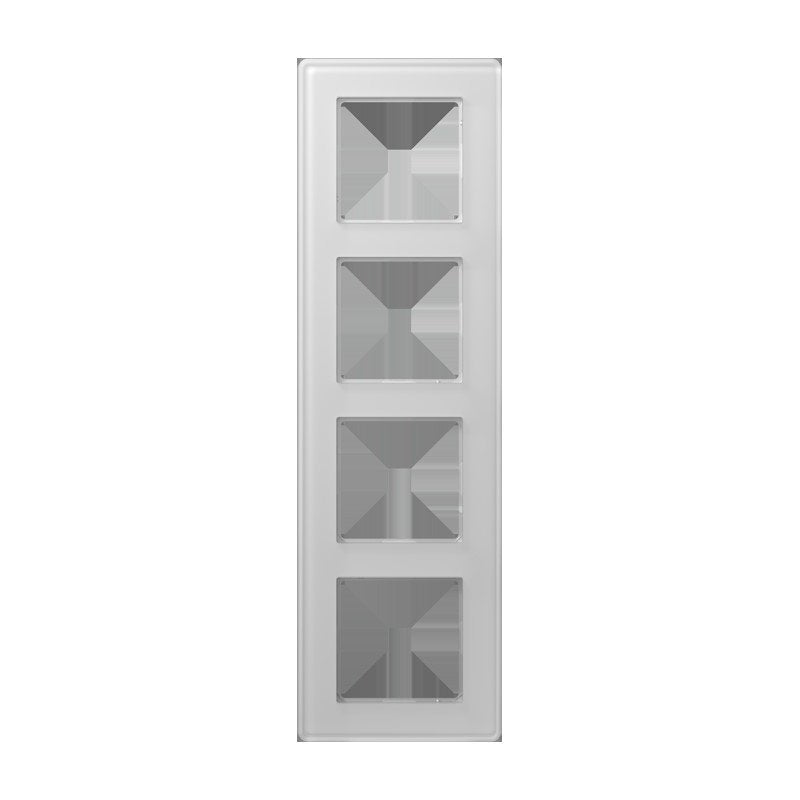 Jung - Abdeckrahmen Glasrahmen 4fach AV 584 GLM WW alpinweiß (Glas)