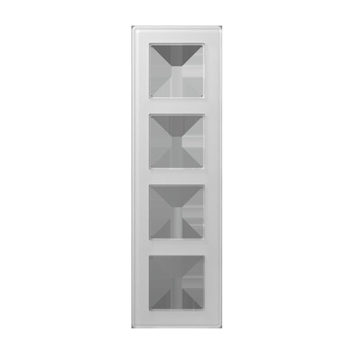 Jung - Abdeckrahmen Glasrahmen 4fach AV 584 GLM WW alpinweiß (Glas)
