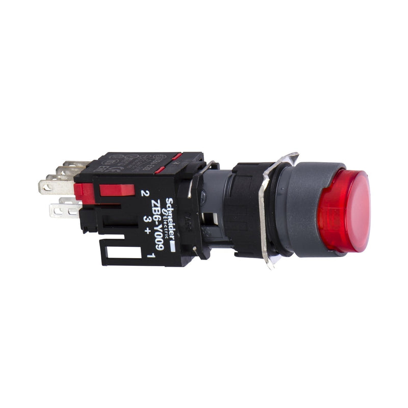 Schneider Electric - Drucktaster, Komplettgerät Leuchtdrucktaster rot XB6AE4B2B