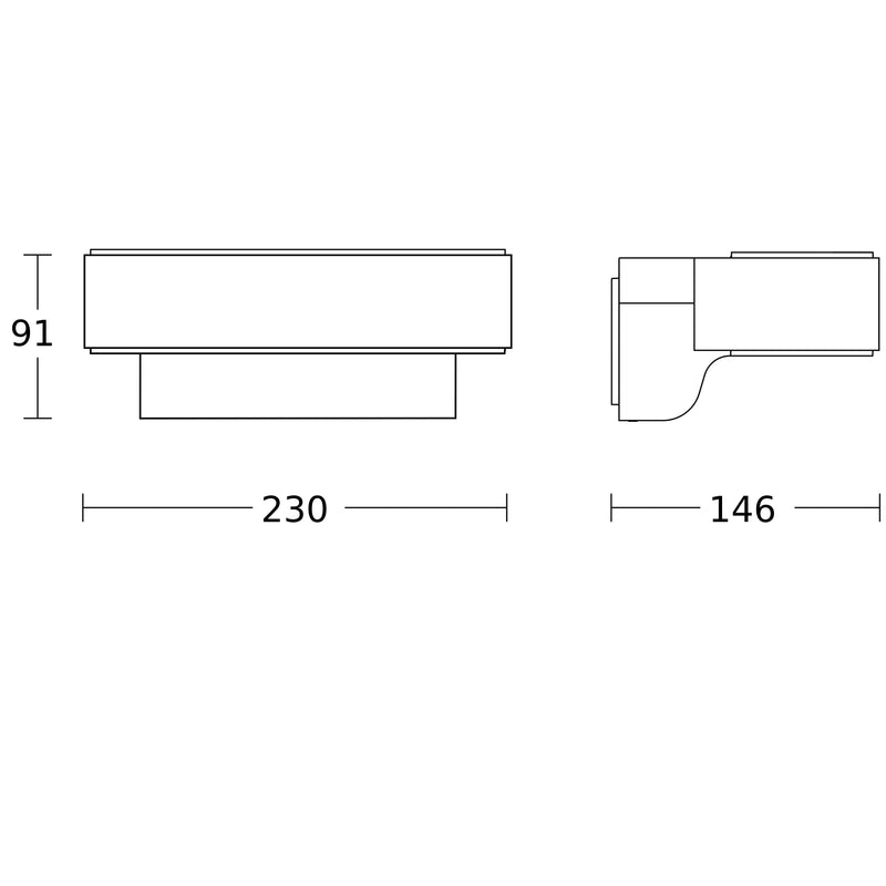 Steinel - Decken-/Wandleuchte Sensor-LED-Außenleuchte L 810 SC silber