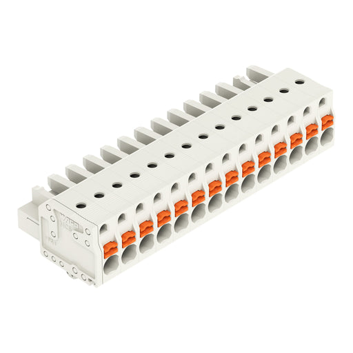 WAGO - Kabelsteckverbinder für Leiterplattensteckverbinder 1-Leiter-Federleiste 2721-114/008-000 Push-inCAGECLAMP,lgr − 25 Stück
