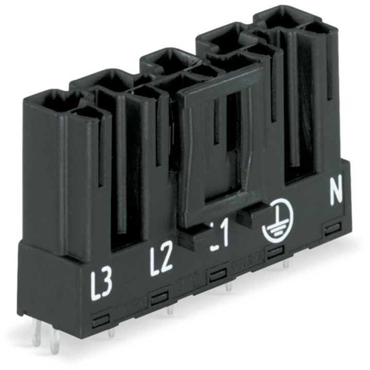 WAGO - Leiterplattensteckverbinder Stecker für Leiterplatten 770-815 5-polig,schwarz − 50 Stück
