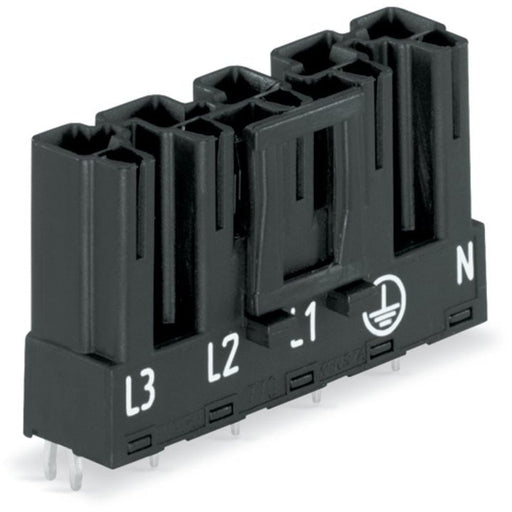 WAGO - Leiterplattensteckverbinder Stecker für Leiterplatten 770-815 5-polig,schwarz − 50 Stück