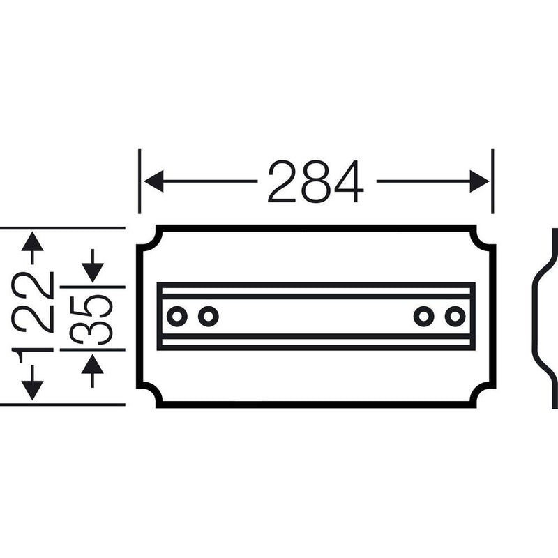 Hensel - Tragschiene Erweiterungsmodul Mi EM 01 Hutprof.35mm L284mm
