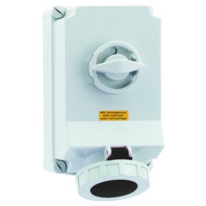 Bals Elektrotech - CEE-Steckdose abschaltbar, abgesichert (IEC 60309) Wandsteckdose abschaltbar 16828 verriegelt 63A 4p 5
