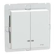 Merten - Abdeckung/Bedienelement für Installationsschalterprogramme Doppelwippe aws/gl MEG3424-0325 Kontrollfenster IP44
