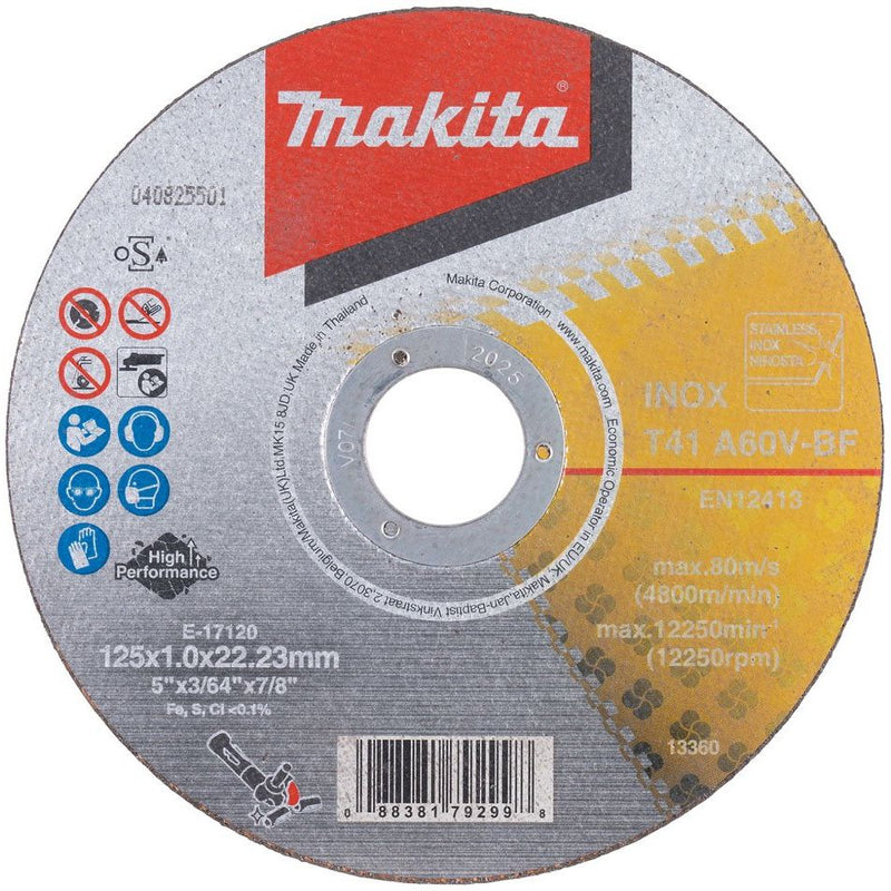 Makita - Trenn-/Schleifscheibe Trennscheibe INOX E-17120-12 125 x 1,0 mm