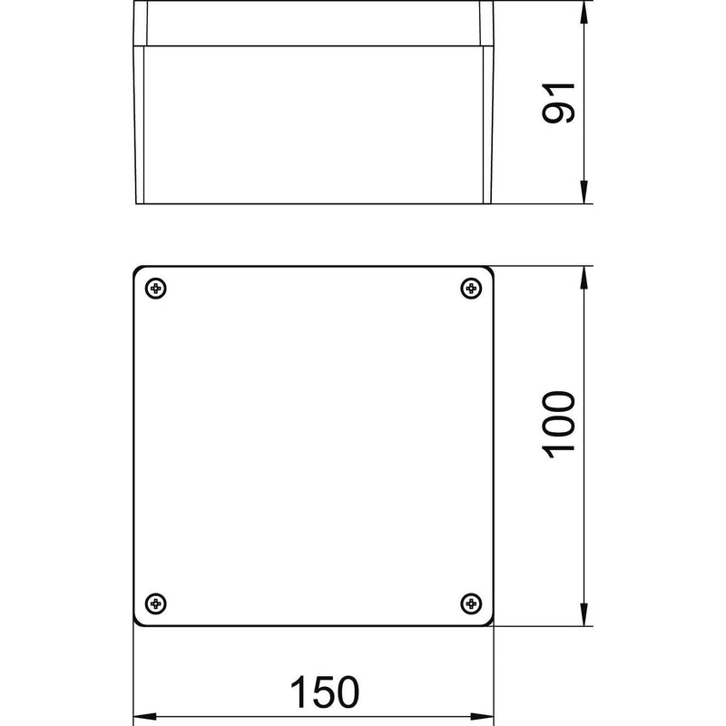 OBO Bettermann - Leergehäuse Aluminiumleergehäuse Mx 161609 CR3 Oberfl. beschichtbar