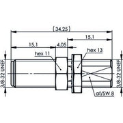 Telegärtner - Koax-Kupplung F-Einbaukupplung, 75 Ohm 100025636 F-F − 5 Stück