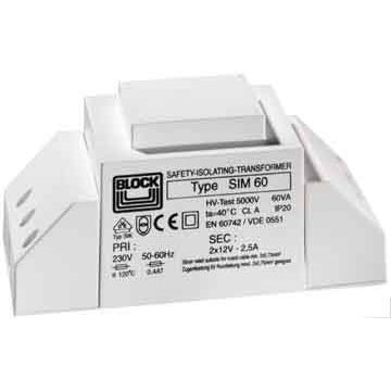 Block - Einphasen-Steuertransformator Sicherheitstransformator SIM 60