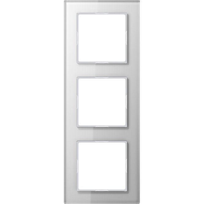 Jung - Abdeckrahmen Glasrahmen 3-fach aws AC 583 GL WW waage/senkrecht