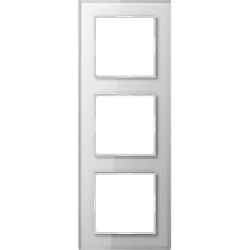 Jung - Abdeckrahmen Glasrahmen 3-fach aws AC 583 GL WW waage/senkrecht − 1 Stück by Jung
