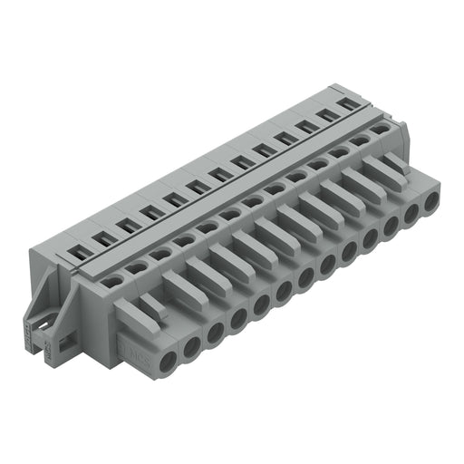 WAGO - Kabelsteckverbinder für Leiterplattensteckverbinder 1-Leiter-Federleiste 231-113/027-000 CAGECLAMP,2,5 mm²,gr − 25 Stück
