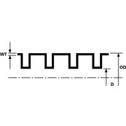 HellermannTyton - Kunststoff-Wellschlauch IWS-Wellrohr IWS17-PE-GY (50) grau − 50 Meter