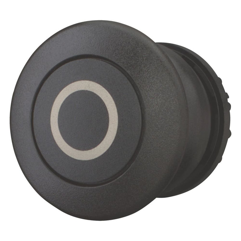 Eaton - Frontelement für Pilztaster Pilzdrucktaste M22S-DRP-S-X0 schw.,rast,beschrift