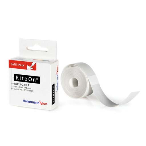 HellermannTyton - Kabelmarkierungssystem Etiketten 12,7x50,8mm RO202REF-1401-WH Pack a 150St