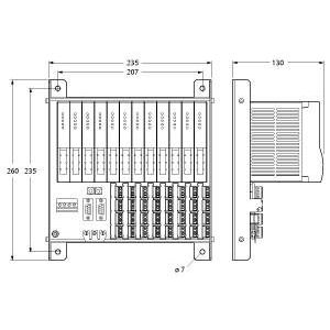 Turck - Rundsteckverbinder, feldkonfektionierbar (Industriesteckverbinder) Modulträger MT08-N