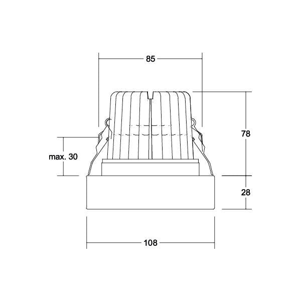 Brumberg Leuchten - Downlight/Strahler/Flutlicht LED-Einbaudownlight 350 mA 12225003