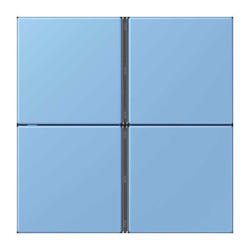 Jung - Abdeckung/Bedienelement für Installationsschalterprogramme Tastensatz 4fach LC 404 TSA 256 bleu ceruleen 59