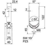 OBO Bettermann - Bügelschelle BS-W1-K-52 ALU 46-52mm − 50 Stück