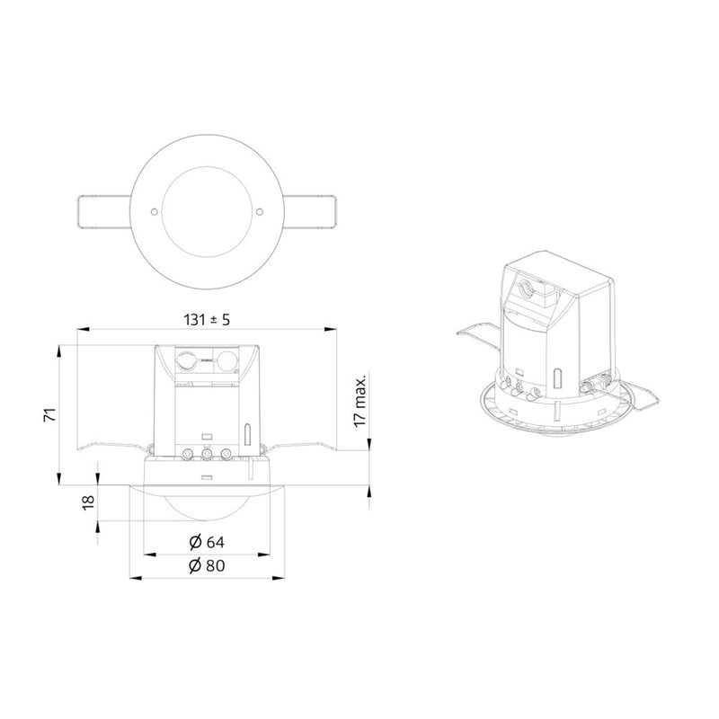 BEG Brück Electronic - Bewegungsmelder/Präsenzmelder komplett Präsenzmelder PD2-M-2C-1248V-RR-DE
