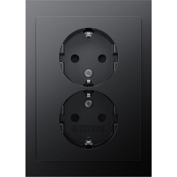Berker - Steckdose Doppelsteckdose SCHUKO 47597006 K.1 anthr matt lack