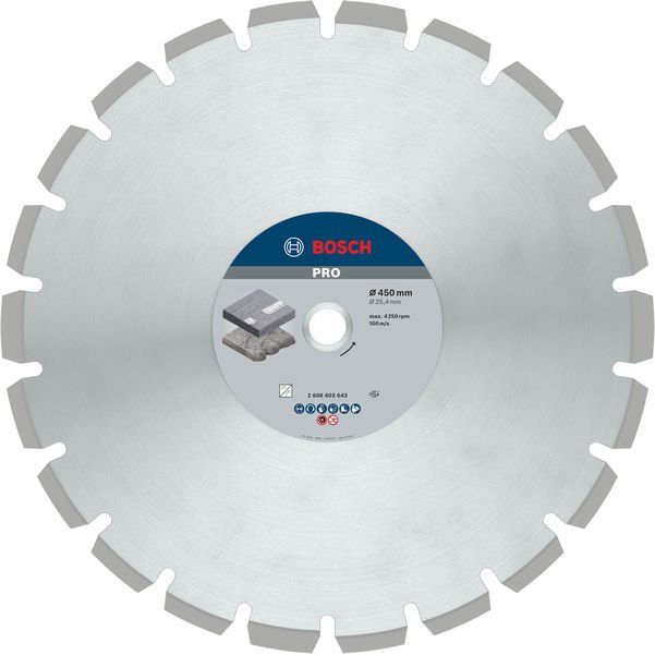 Bosch - Trenn-/Schleifscheibe PRO Asphalt 2608603643 Diamanttrennscheibe