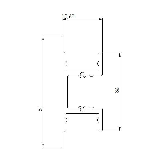 Barthelme - Mechanisches Zubehör/Ersatzteile für Leuchten LED-Profil 3m 62393143 alu-elox