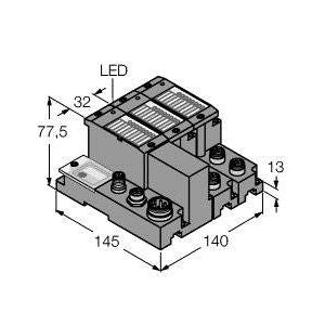 Turck - Feldbus, Dez. Peripherie - Funktions-/Technologie-Modul Programmierbares Set TI-BL67-PG-EIP-4 für Ethernet/IP