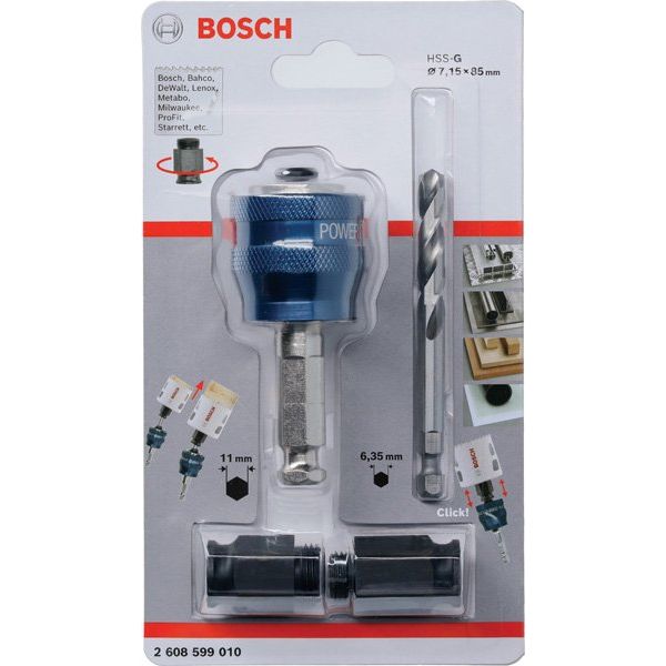 Bosch - Aufnahmeschaft für Lochsägen Power Change 2608599010 Plus Umrüst-Set
