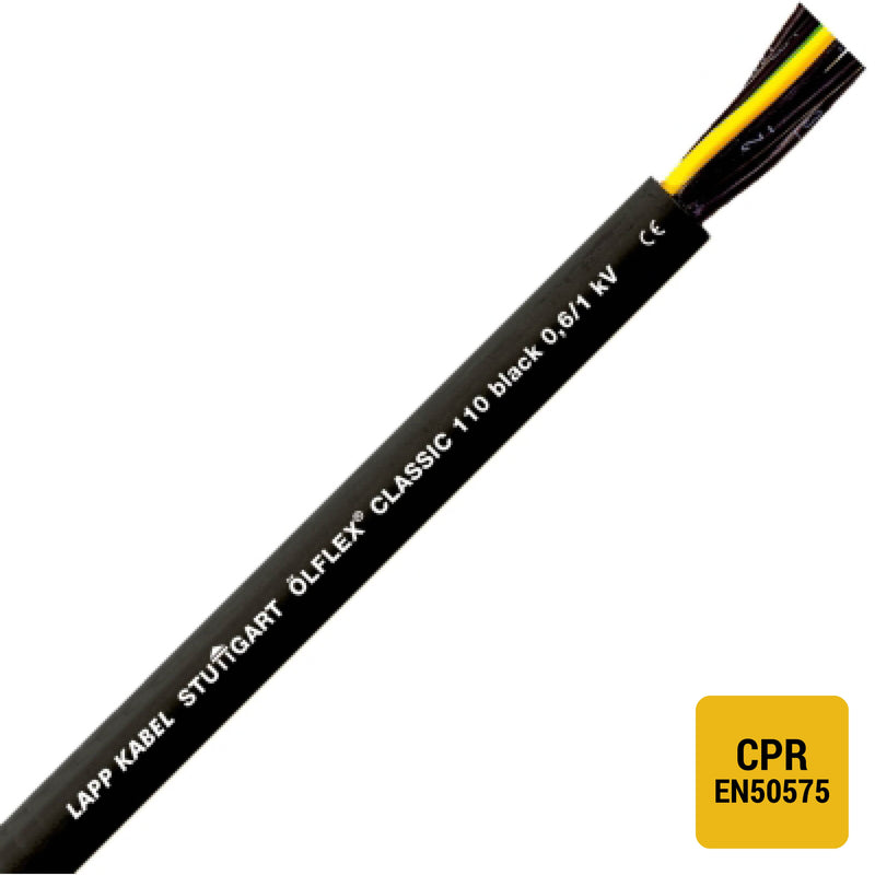 Lapp Kabel&Leitung - Energiekabel >= 1 kV, für ortsveränderlichen Einsatz ÖLFLEX CLASSIC 110 Black 1120368/1000 0,6/1kV 7G6 − 1000 Meter