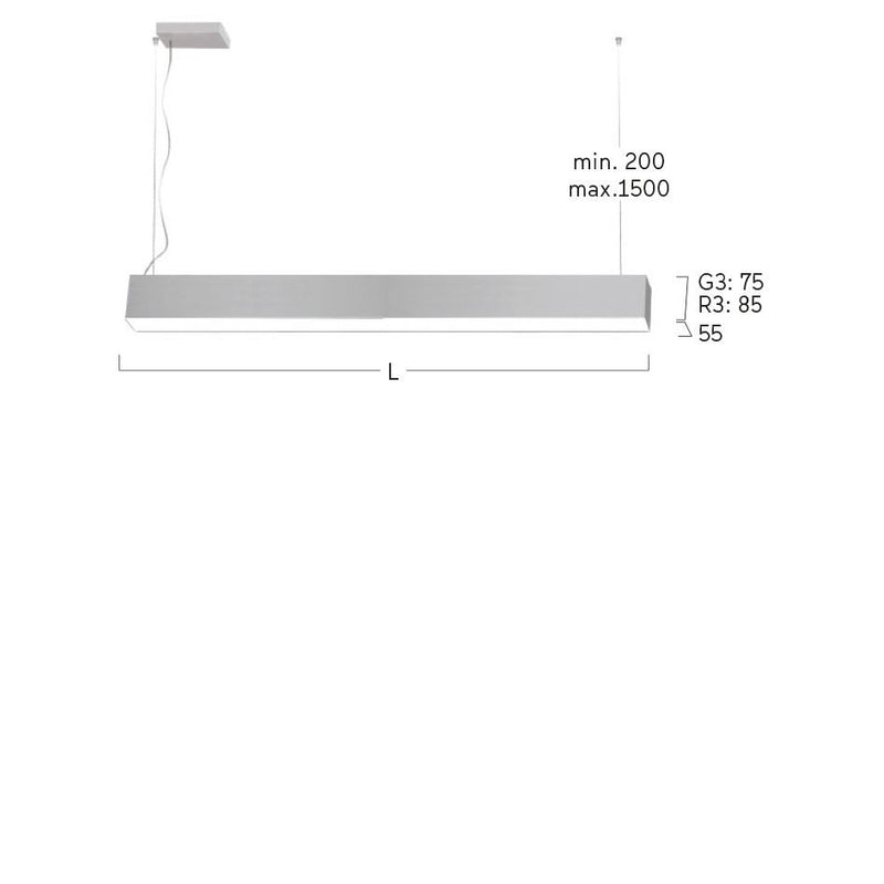 Lightnet - Pendelleuchte LED-Pendelleuchte LR3AEE-830M-L1765-Y 3000K, silber