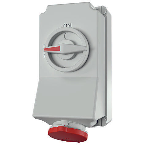 Mennekes - CEE-Steckdose abschaltbar, abgesichert (IEC 60309) Wanddose abschaltbar 5051A 16A,5p,6h,400V,IP44 − 1 Stück by Men
