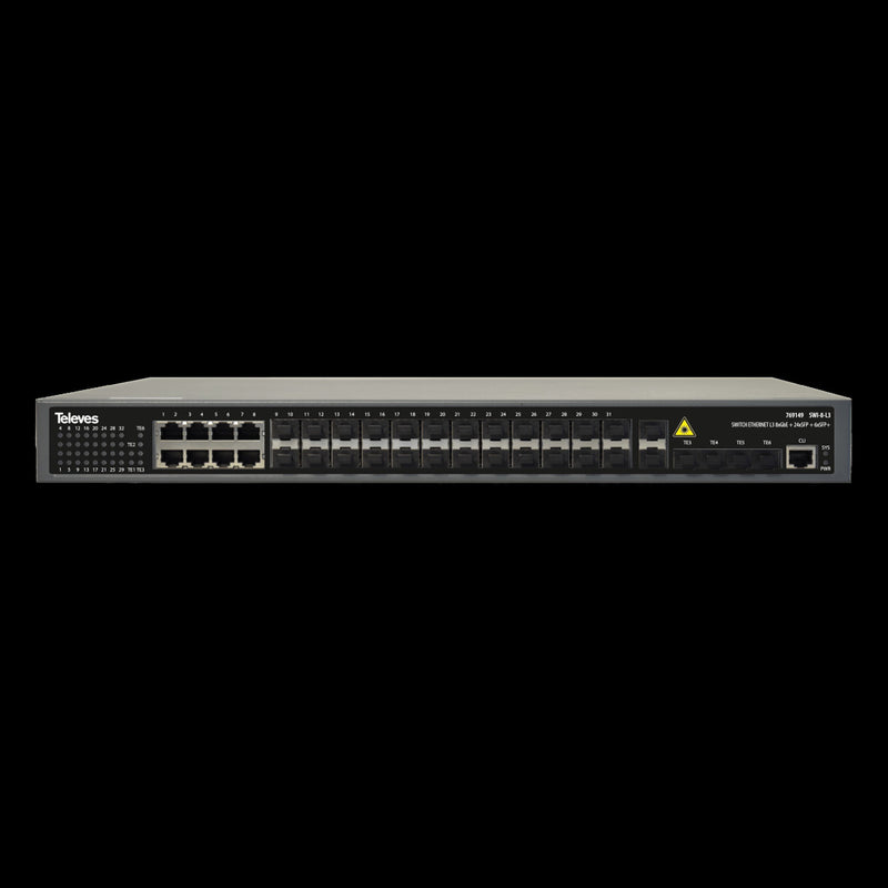 Televes - Netzwerk Switch Ethernet Switch L3 SWI8L3 8xGbE+24xSFP+6xSFP