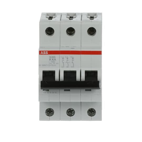 ABB Stotz S&J - Leitungsschutzschalter Sicherungsautomat S203-K4 K,6kA,4A,3P