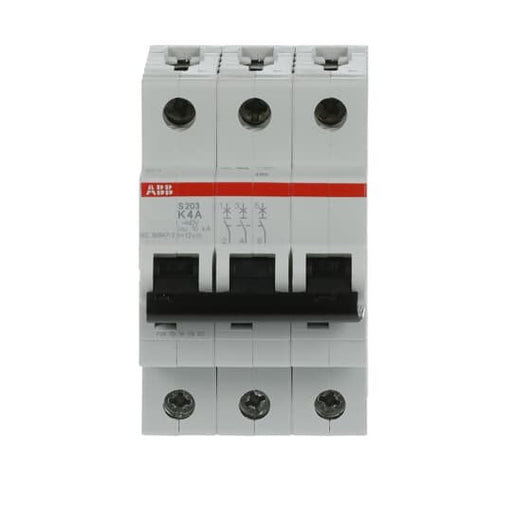 ABB Stotz S&J - Leitungsschutzschalter Sicherungsautomat S203-K4 K,6kA,4A,3P