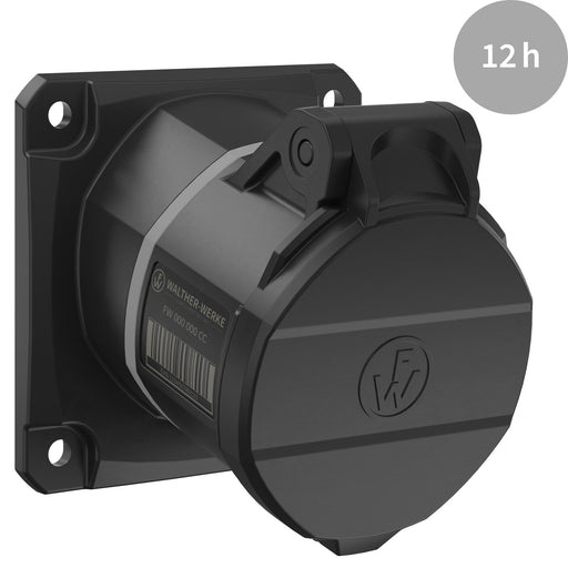 Walther Werke - CEE-Anbausteckdose (IEC 60309) CEE NEO Anbaudose schräg FW510512SK 16A 5P 12h IP54 − 10 Stück