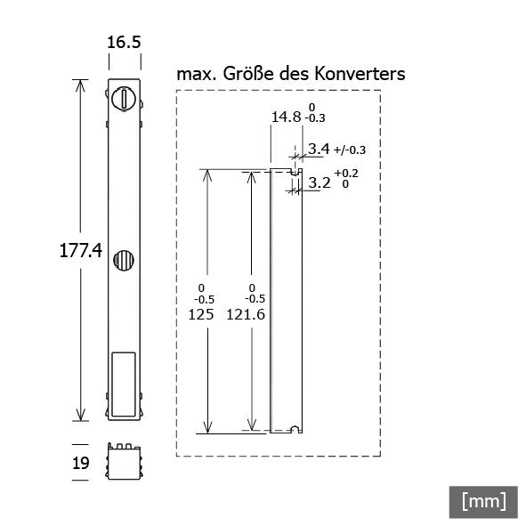 LTS Licht&Leuchten - Elektrisches Zubehör/Ersatzteile für Leuchten Adaptergehäuse NEOZLA9519166MKEsw schwarz