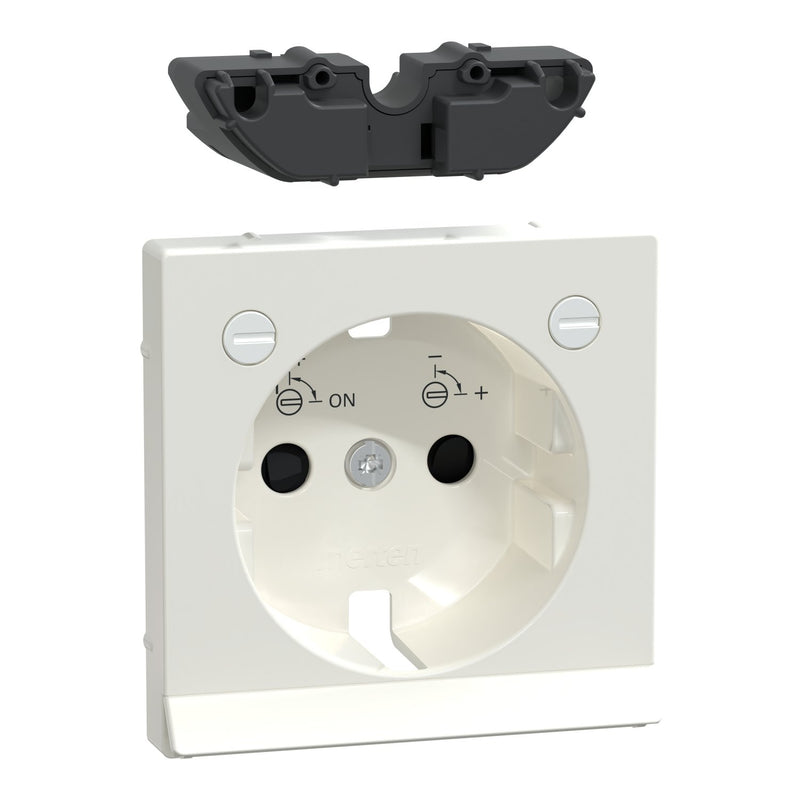 Merten - Abdeckung/Bedienelement für Installationsschalterprogramme Zentralplatte alu MEG2334-0460 f.Steckdose LED
