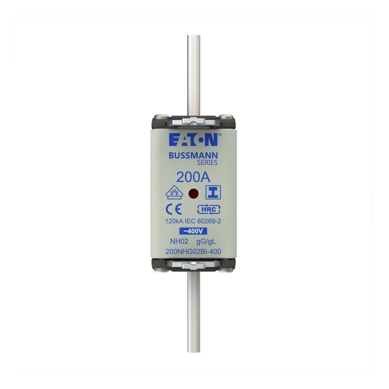 Eaton - Messersicherung Sicherungseinsatz Nieders. 200NHG02BI-400 200A AC 400V 120kA − 3 Stück