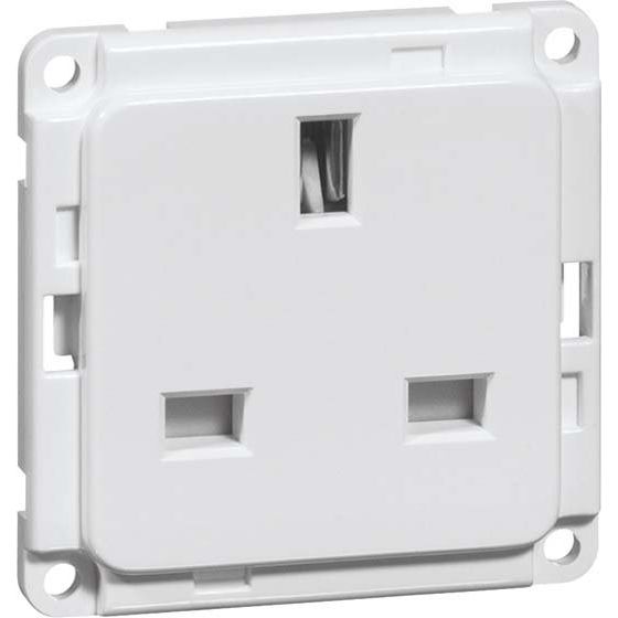 Peha - Schalter-/Steckdosenkombination Steckdose sw D 6771.19 GB 13A 250V British