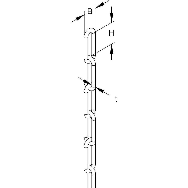 Niedax - Kette Gliederkette KN-3 − 50 Meter