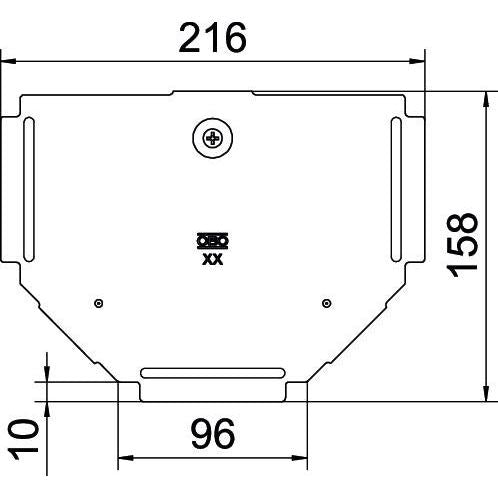 OBO Bettermann - Deckel T-Stück für Kabeltragsystem Deckel für T-Stück RTD 100 FS B100mm